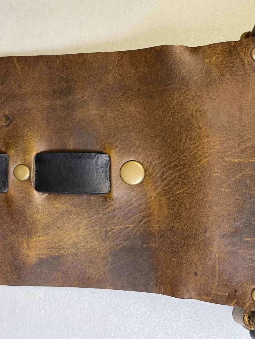 HANDMADE Full Grain Leather Crossbody Bag Rustic Distressed Brown Satchel Unisex